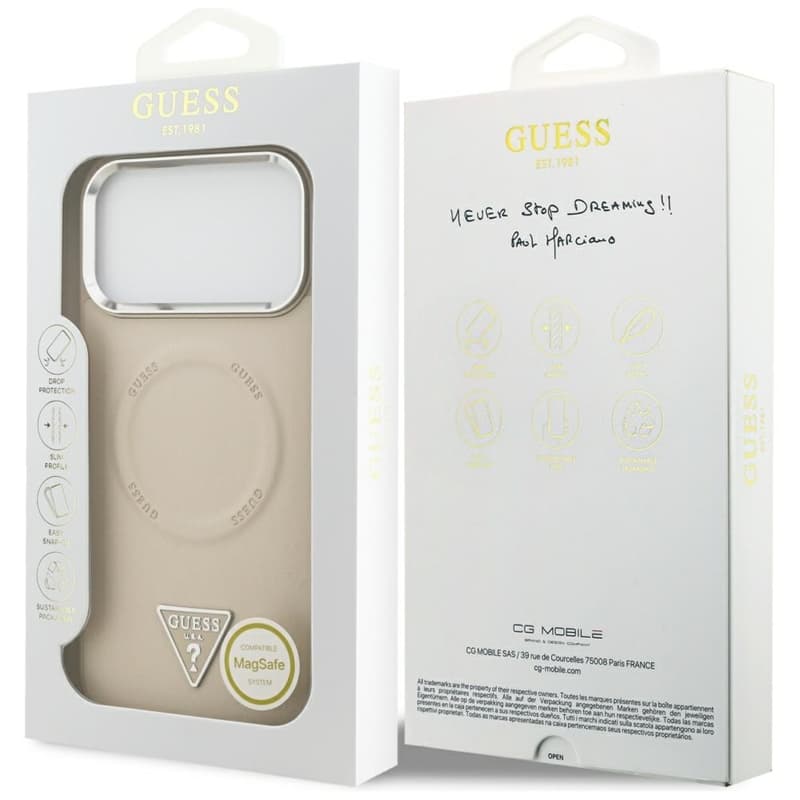 Guess Triangle Logo MagSafe - Case iPhone 17 Pro Max (Beige) 8