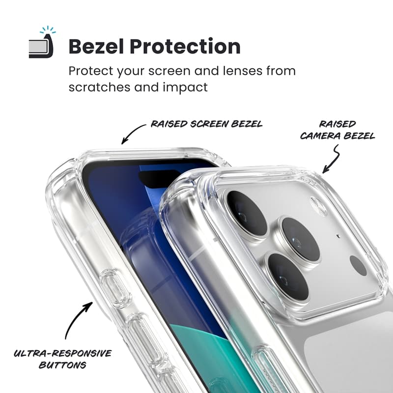 Speck Presidio Perfect-Clear - iPhone 17 Pro Case (Clear) 4
