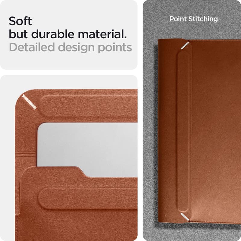 Spigen Valentinus Sleeve Laptop - 13" / 14" Notebook Case (Classic Brown) 6