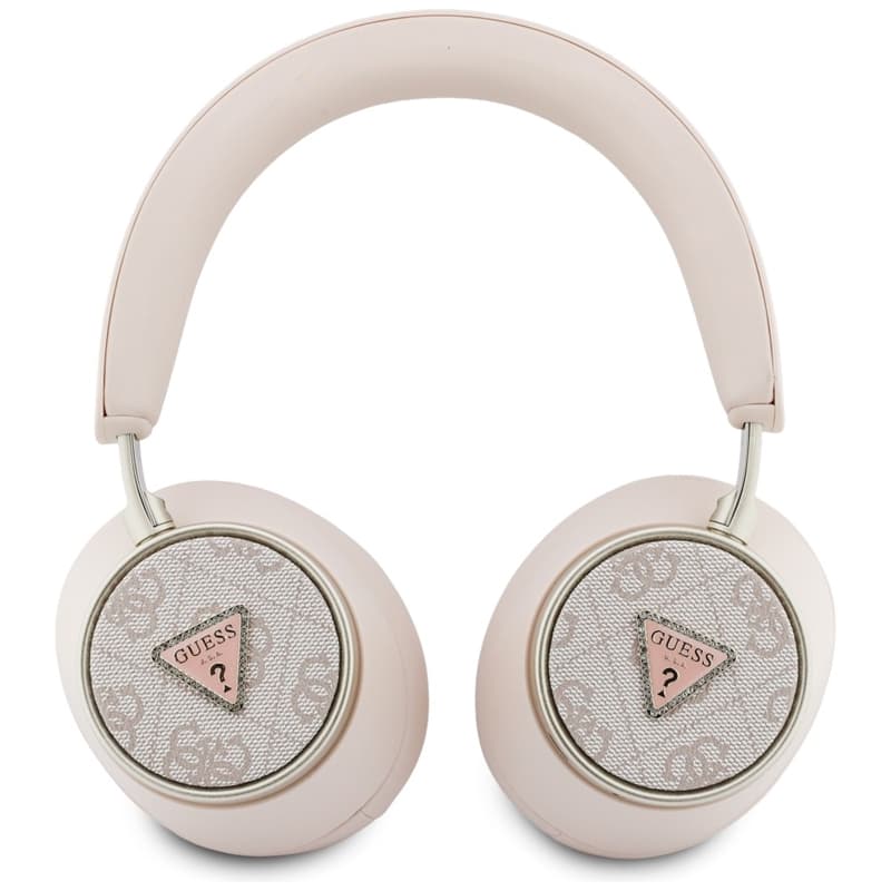 Guess 4G Triangle Logo - Wireless Bluetooth V5.4 ENC On-Ear Headphones (Pink) 2