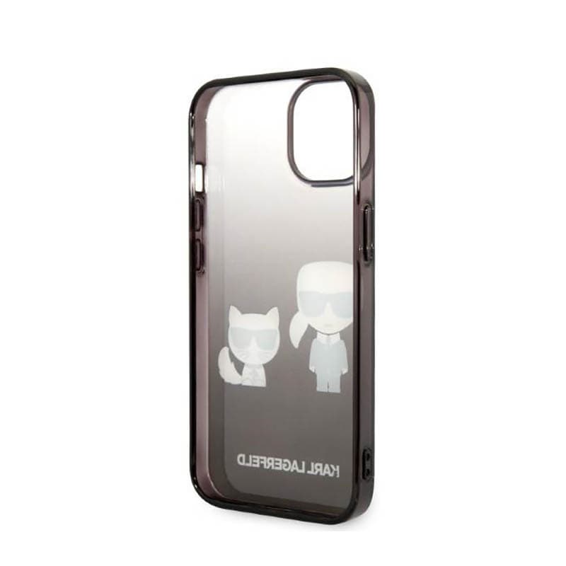Karl Lagerfeld Gradient Ikonik Karl & Choupette - Case for iPhone 14 Plus (Black) 7