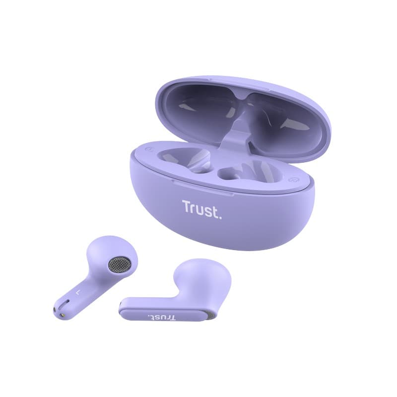 Trust Yavi - Wireless Earbuds Bluetooth TWS with Charging Case & ENC (Purple) 3