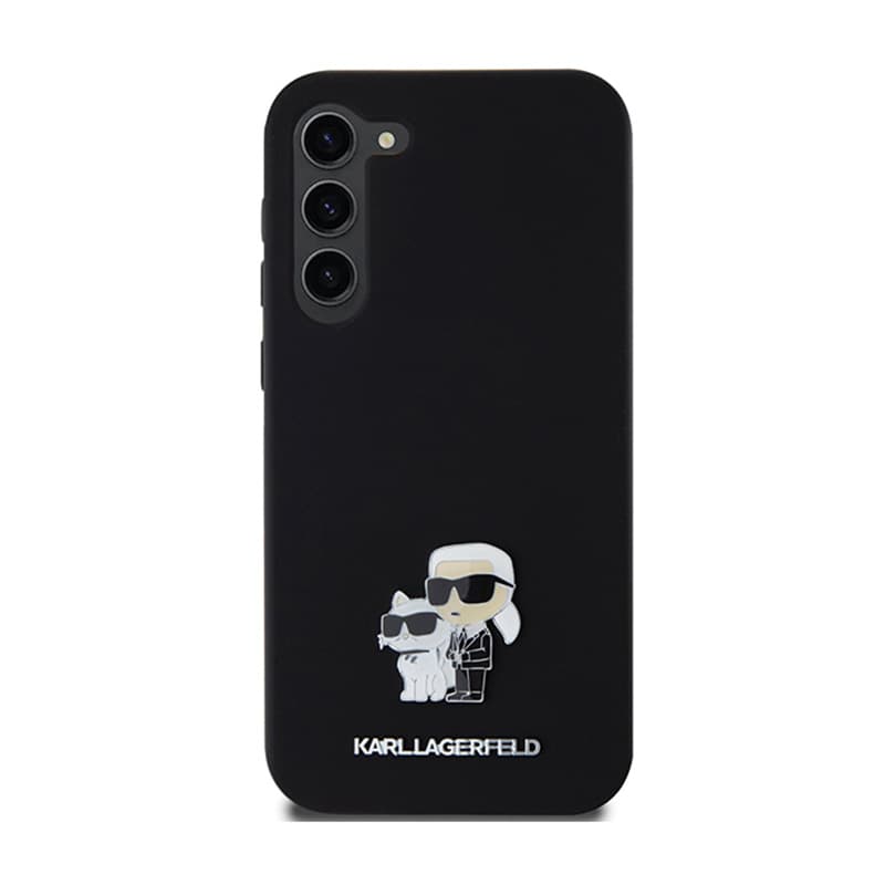 Karl Lagerfeld Silicone Karl & Choupette Metal Pin - Case Samsung Galaxy S24+ (czarny) 3