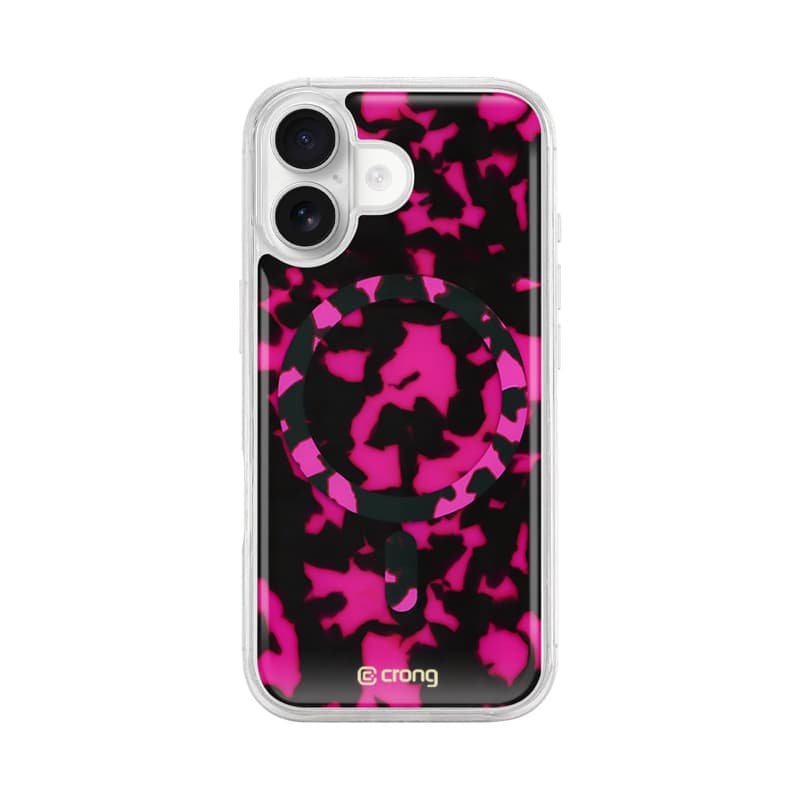Crong Deluxe MAG Cover - iPhone 17 MagSafe Case (Pink Tortoise)