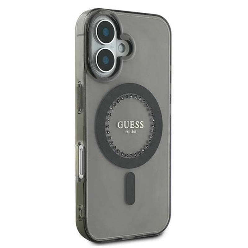 Guess IML Rhinestones MagSafe - Case for iPhone 16 (Black) 4
