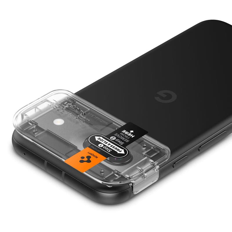 Spigen Optik.TR EZ Fit Camera Lens Protector 2-Pack - Lens protection glass for Google Pixel 8A (2 pcs) (Black) 5