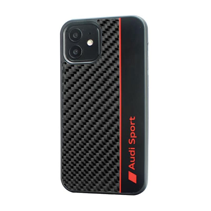 Audi Carbon Fiber Stripe - Case for iPhone 12 / iPhone 12 Pro (Black) 2