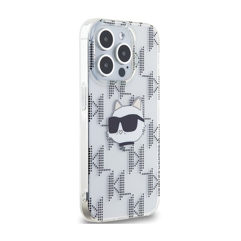 Karl Lagerfeld IML Choupette Head & Monogram - iPhone 15 Pro Case (Transparent) 4