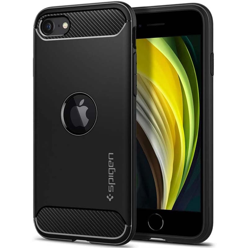Spigen Rugged Armor - Case iPhone SE 2022 / SE 2020 / 8 / 7 (Black) 2