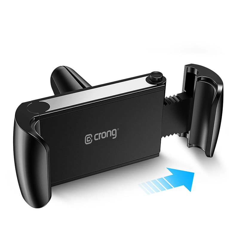 Crong Universal Smart Car Holder – Universal car phone holder for 4"-6.5" phones (black) 6