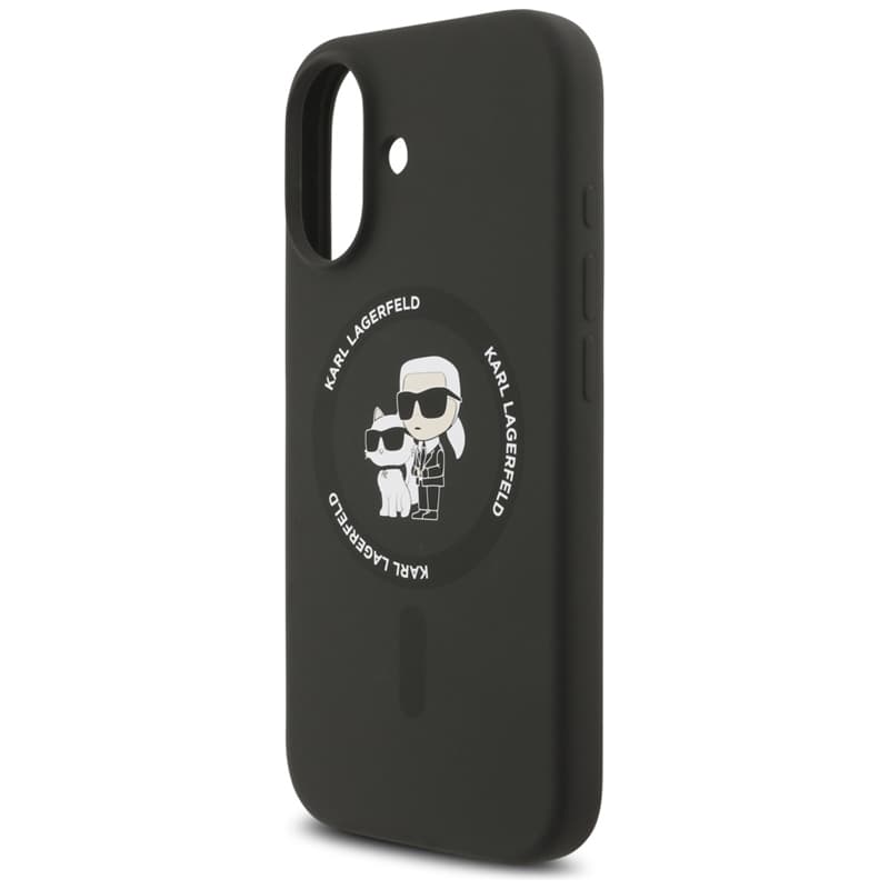 Karl Lagerfeld Silicone Karl & Choupette Ring MagSafe - Case iPhone 17 (black) 6