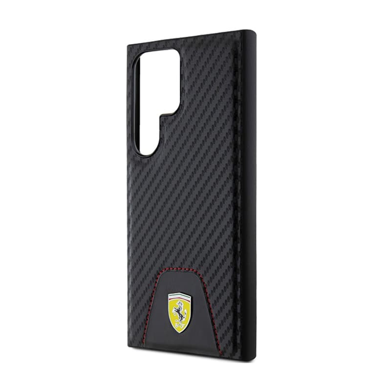 Ferrari Carbon Stitched Bottom - Case for Samsung Galaxy S24 Ultra (black) 6