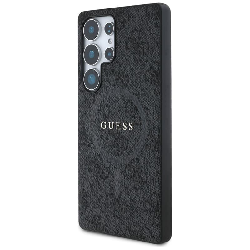 Guess Leather 4G Colored Ring Classic Logo MagSafe - Case for Samsung Galaxy S25 Ultra (black) 2