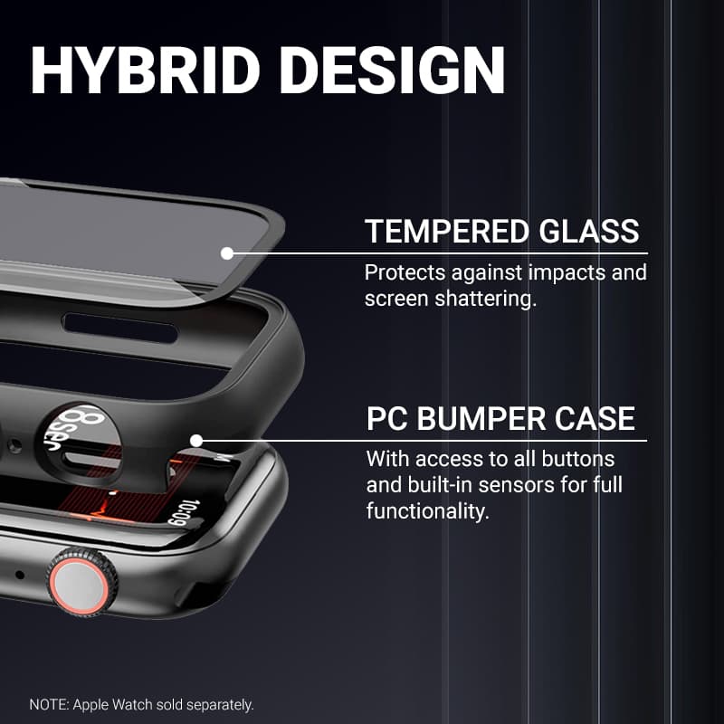 Crong Hybrid Watch Case - Case with Glass for Apple Watch 40mm (Starlight) 2