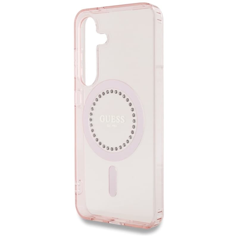 Guess Rhinestones Printed Classic Logo MagSafe - Case for Samsung Galaxy S25 (pink) 6