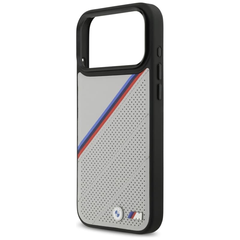 BMW M Tricolor Metal Logo MagSafe - iPhone 17 Pro Max Case (Gray) 6