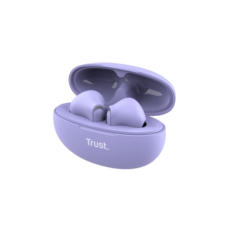 Trust Yavi - Wireless Earbuds Bluetooth TWS with Charging Case & ENC (Purple) 4
