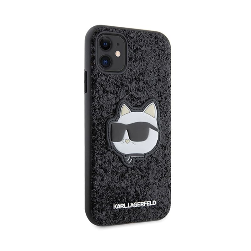Karl Lagerfeld NFT Glitter Choupette Patch - Case for iPhone 11 (Black) 4