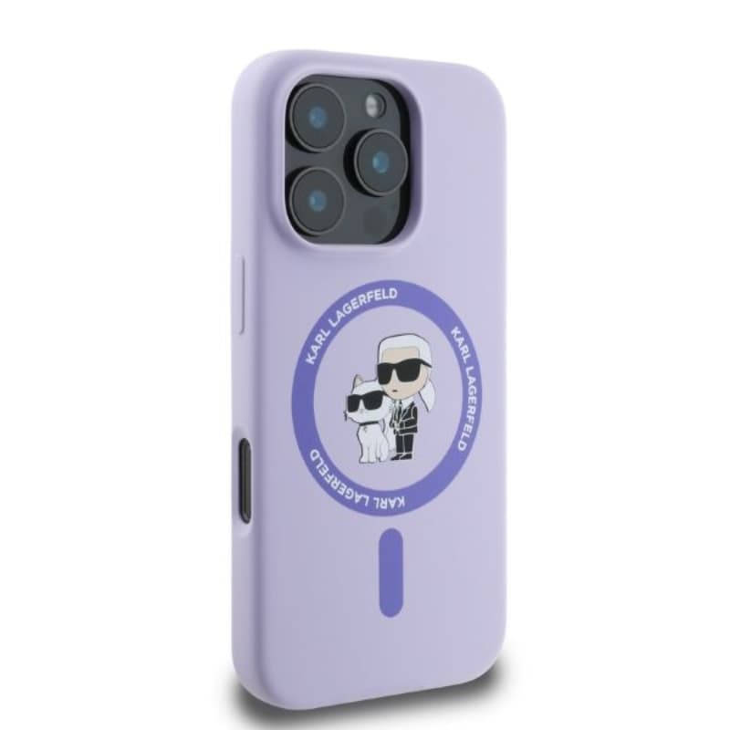 Karl Lagerfeld Silicone Karl & Choupette Ring MagSafe - Case iPhone 16 Pro Max (purple) 2