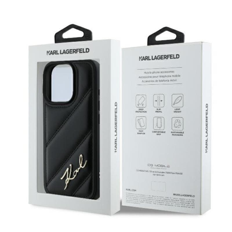 Karl Lagerfeld Quilted Signature - Case for iPhone 16 Pro Max (black) 7