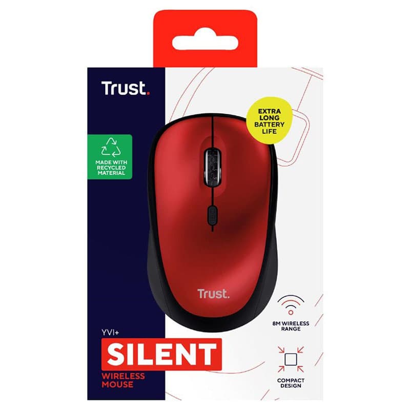 Trust Yvi+ - ECO wireless mouse (Red) 5