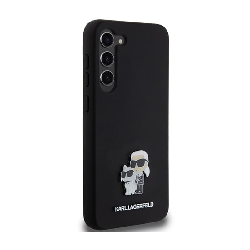 Karl Lagerfeld Silicone Karl & Choupette Metal Pin - Case Samsung Galaxy S24+ (czarny) 4
