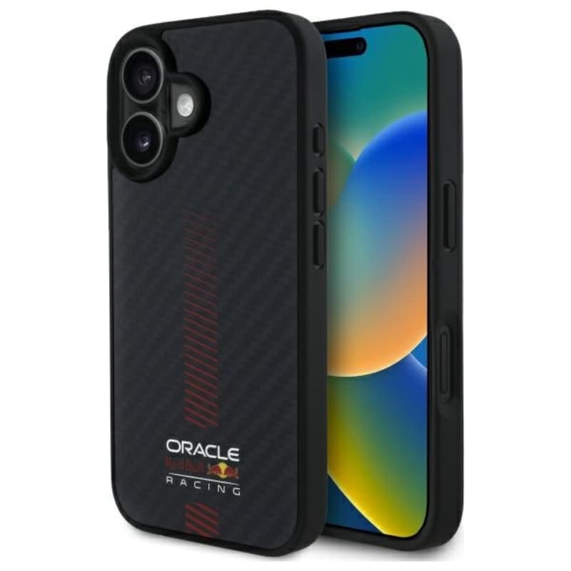 Red Bull Carbon Fiber Power Bar MagSafe - iPhone 16 Plus Case (Black) 1