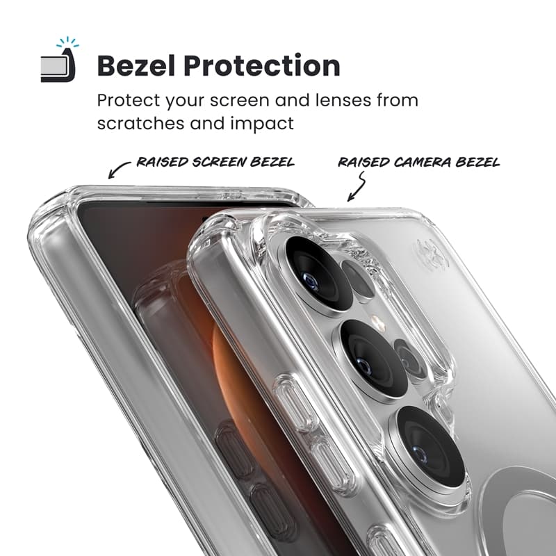 Speck Presidio Perfect-Clear Magnet - Samsung Galaxy S26 Ultra MagSafe Case (Clear/Clear/Silver) 5
