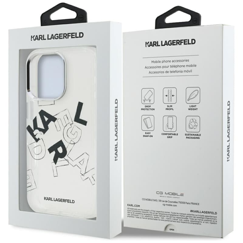Karl Lagerfeld IML Sketched Graphic - Case for iPhone 16 Pro (transparent) 8