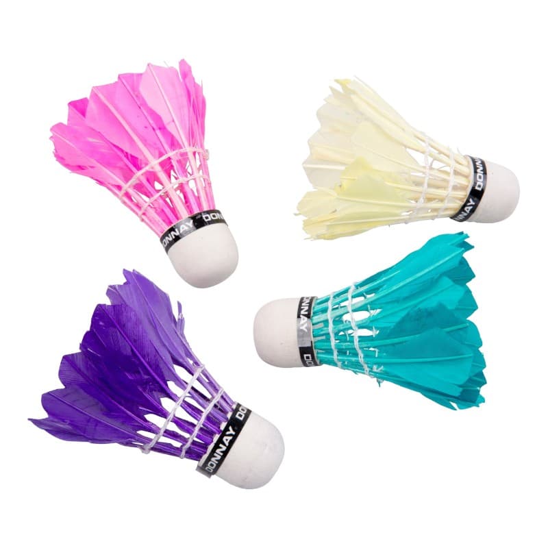 Donnay - Feather Badminton Shuttlecock 5 pcs (colorful)