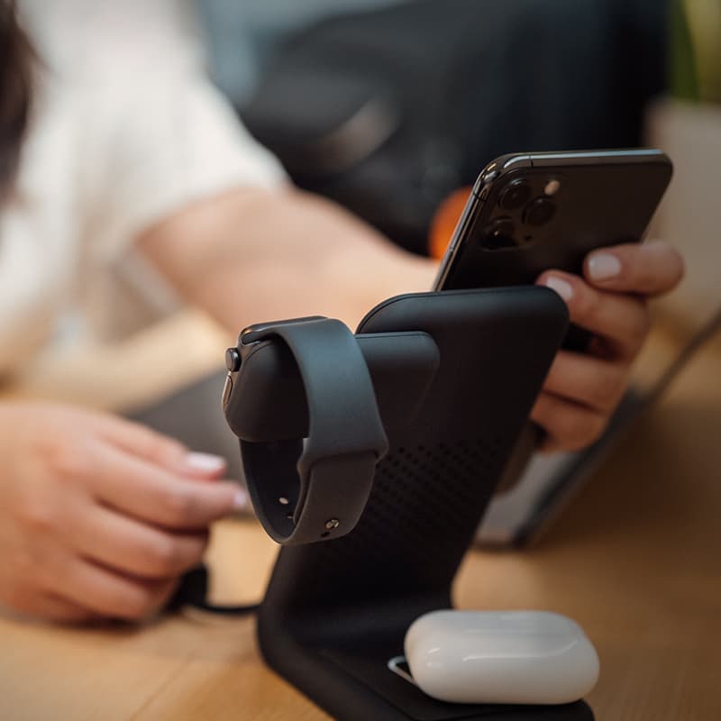 STM ChargeTree Swing 3-in-1 Charging Station for Phone, AirPods, Apple Watch - Black 5