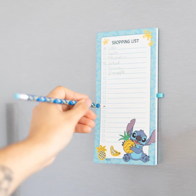 Disney Stitch - Magnetic notebook / shopping list for the fridge + pencil from the Tropical collection (10 x 21 cm) 5