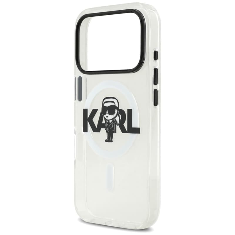 Karl Lagerfeld IML Karl Sketch Logo MagSafe - Case iPhone 17 Pro (Clear) 6