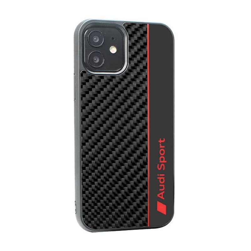 Audi Carbon Fiber Stripe - Case for iPhone 12 / iPhone 12 Pro (Black) 3