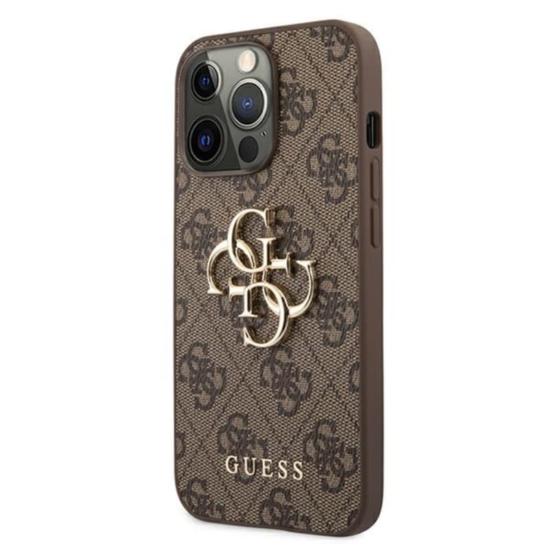 Guess 4G Big Metal Logo - Case for iPhone 13 Pro Max (Brown) 2