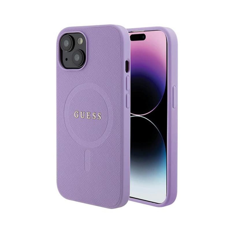 Guess Saffiano MagSafe - iPhone 15 Case (purple) 1