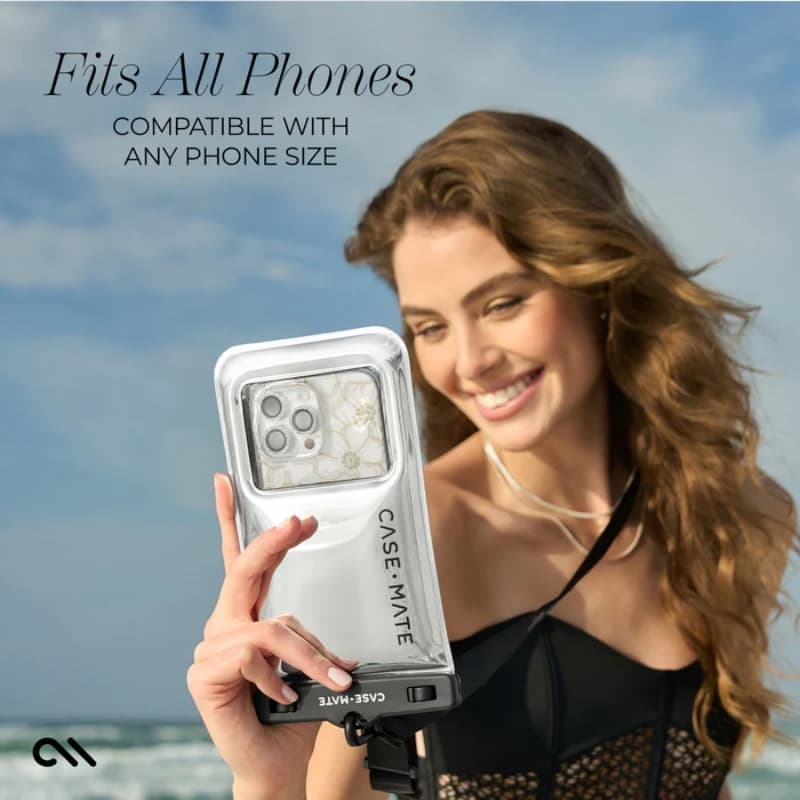 Case-Mate Waterproof Floating Pouch - Waterproof Smartphone Case (Silver Chrome) 5