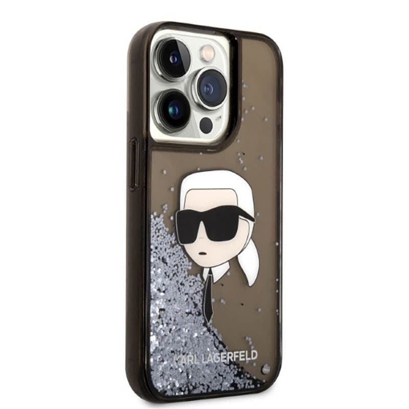 Karl Lagerfeld Liquid Glitter NFT Karl's Head - Case for iPhone 14 Pro Max (Black) 4