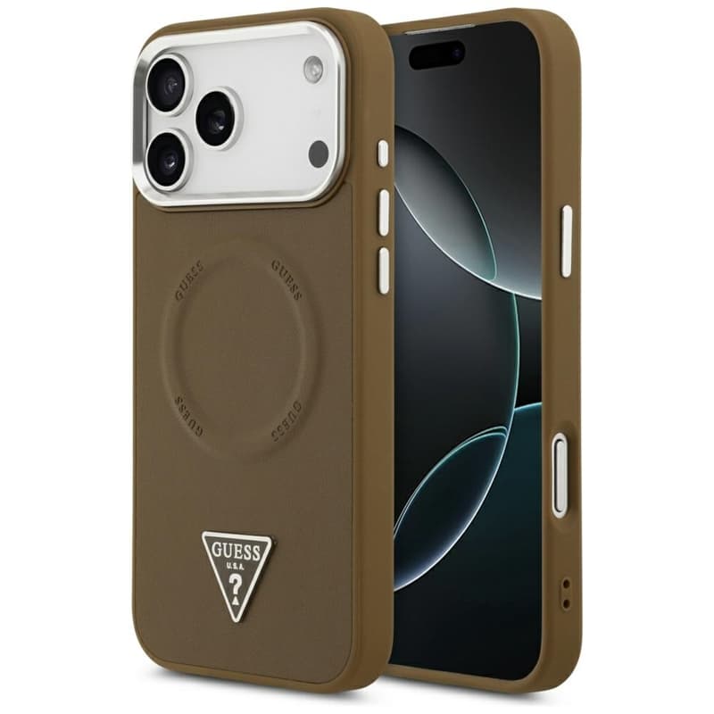 Guess Triangle Logo MagSafe - Case iPhone 17 Pro (Brown)