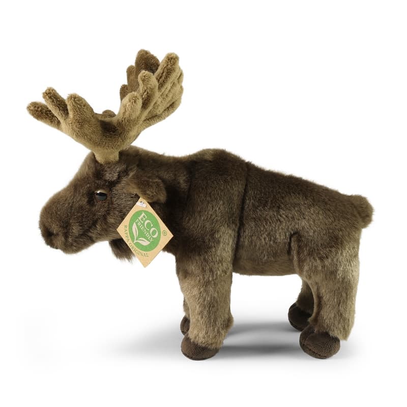 Rappa - Plush realistic moose mascot 24 cm Eco-Friendly 3