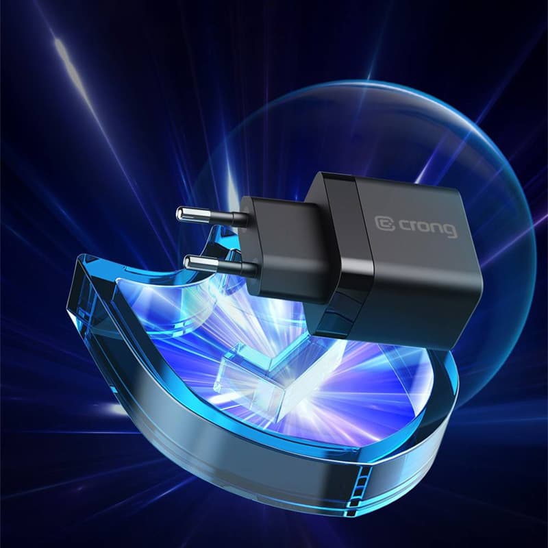 Crong Ultra Compact GaN - 2x USB-C 35W PD 3.0 Wall Charger with PPS (Black) 8