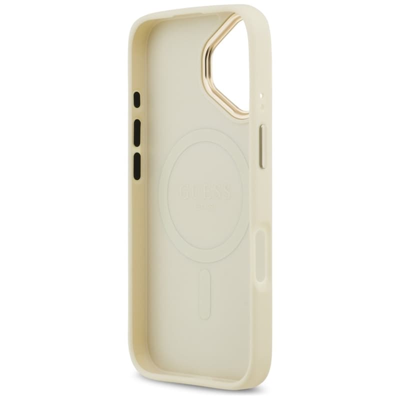 Guess Grained Strass Logo MagSafe - Case iPhone 17 (beige) 7