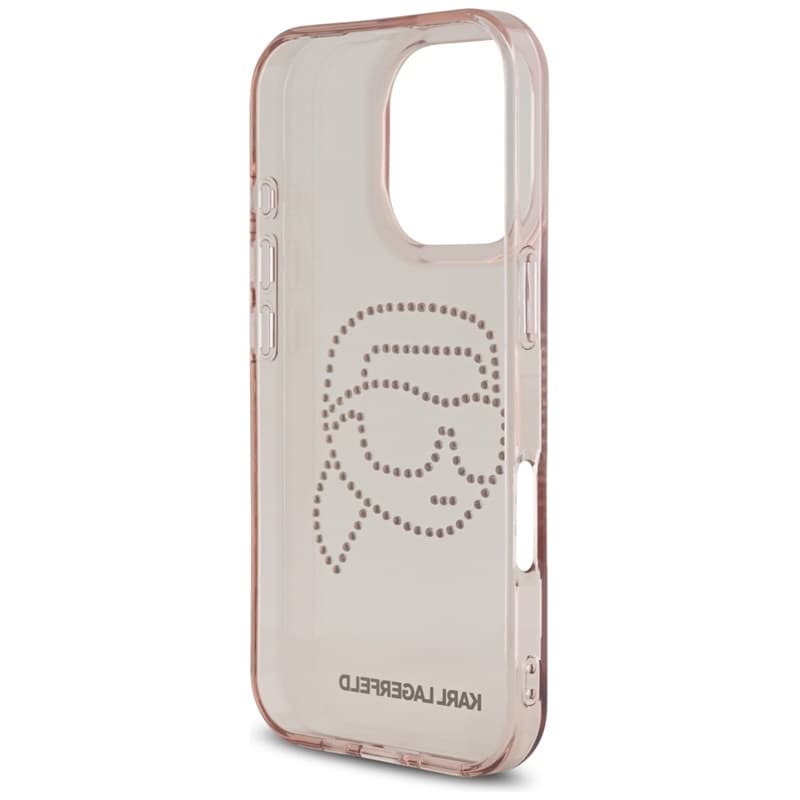 Karl Lagerfeld IML Rhinestones Karl Head - Case for iPhone 16 Pro (pink) 7