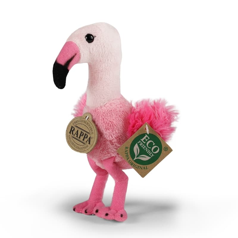 Rappa - Plush realistic flamingo stuffed animal 15 cm Eco-Friendly 3
