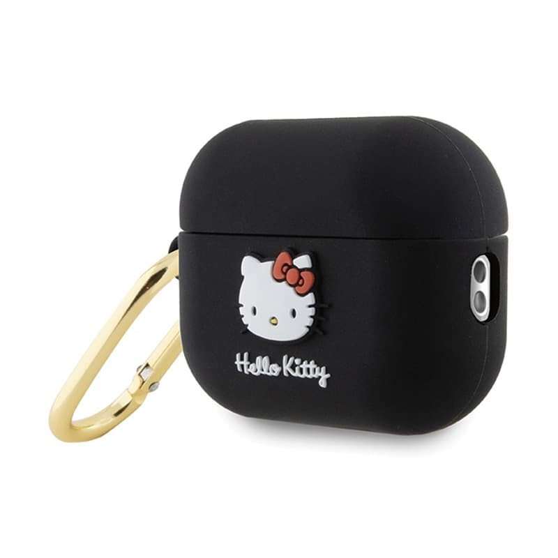 Hello Kitty Silicone 3D Kitty Head - Case for AirPods Pro 2 (black) 3