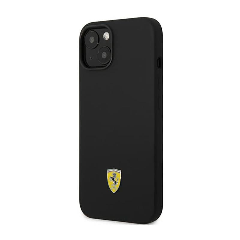 Ferrari Silicone Metal Logo - Case for iPhone 14 (Black) 2