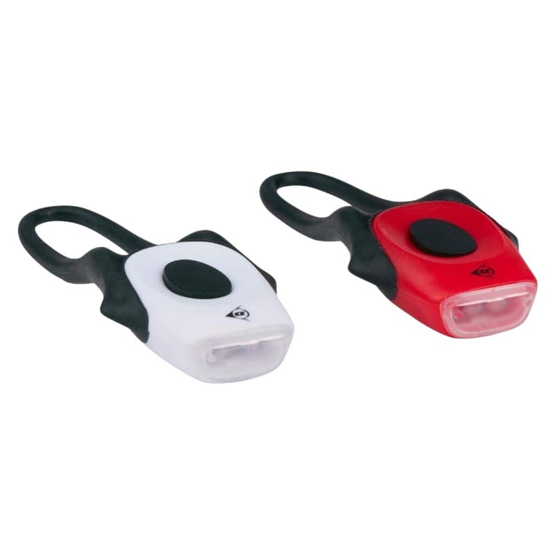 Dunlop - Set of Silicone Bicycle Lights Front and Rear LED