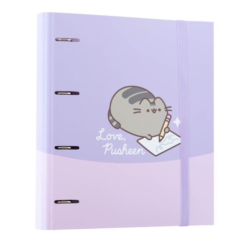 Pusheen - A4 binder from the Moments collection (4 rings, elastic band)