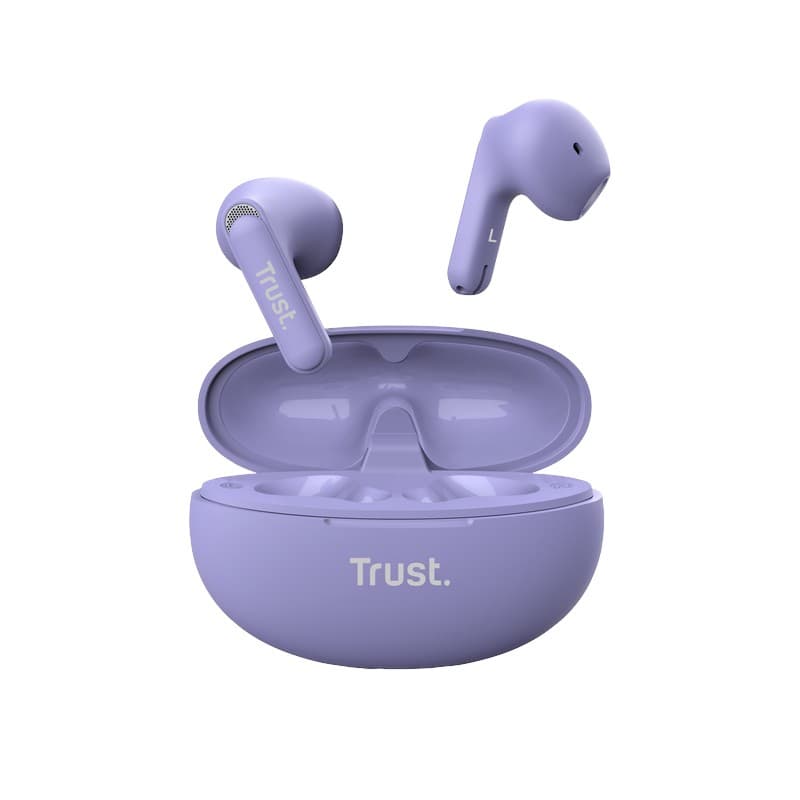 Trust Yavi - Wireless Earbuds Bluetooth TWS with Charging Case & ENC (Purple) 6