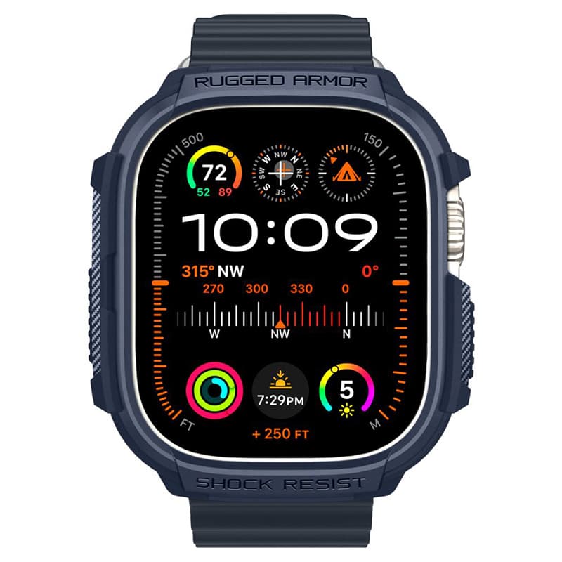 Spigen Rugged Armor - Case for Apple Watch Ultra 1/2 49 mm (Navy Blue) 7